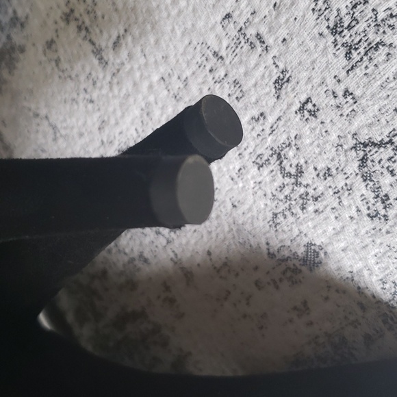 Black velvet stilleto platform boots sz 9 - Picture 12 of 12